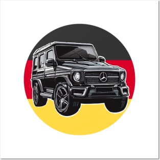 Mercedes G class with Germany flag Posters and Art